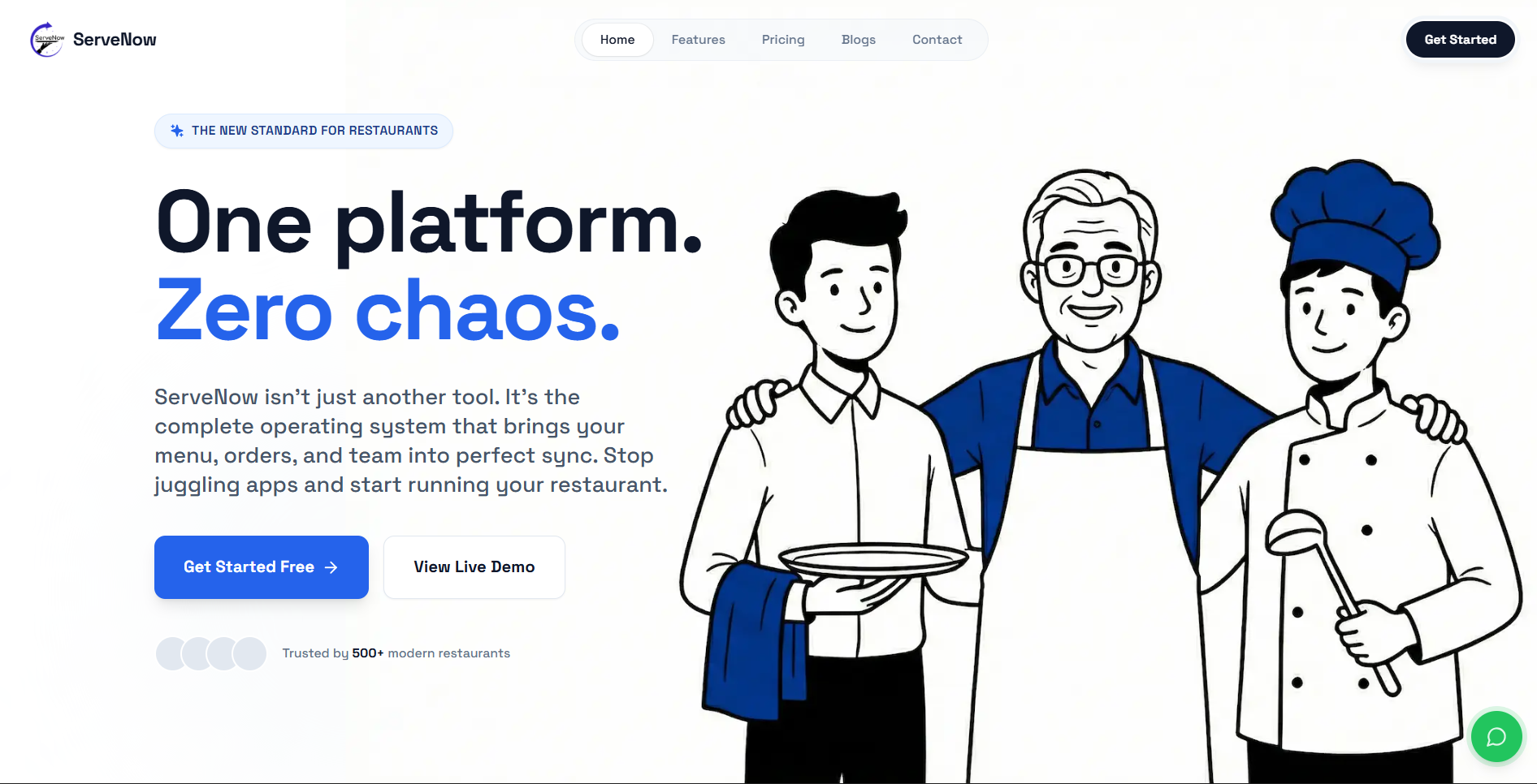 ServeNow — Restaurant Platform
